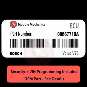 08667710A ECU with PROGRAMMING - VIN & Security | Volvo V70 | ECM PCM Engine Control Computer OEM