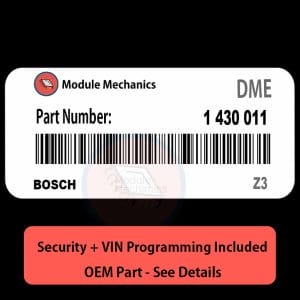 1 430 011  ECU with PROGRAMMING - VIN & Security | Z3   | ECM DME Engine Control Computer OEM