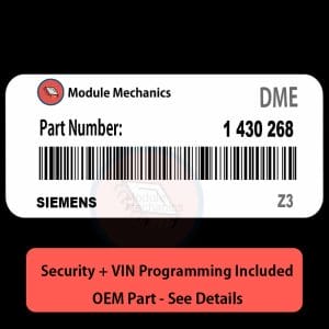 1 430 268 ECU with PROGRAMMING - VIN & Security | Z3 | ECM DME Engine Control Computer OEM