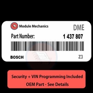 1 437 807  ECU with PROGRAMMING - VIN & Security | Z3   | ECM DME Engine Control Computer OEM