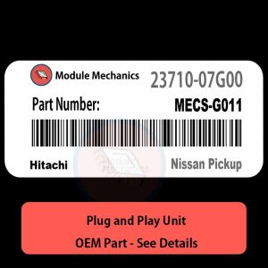 23710-07G00 | MECS-G011 ECU - PLUG & PLAY |  Nissan D21 Pickup | ECM PCM Engine Control Computer OEM