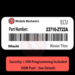 23710-ZT22A ECU with PROGRAMMING - VIN & Security | Nissan Titan | ECM PCM Engine Control Computer OEM
