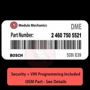 2 460 750 5521 ECU with PROGRAMMING - VIN & Security | 528i E39  | ECM DME Engine Control Computer OEM