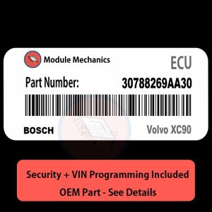 30788269AA30 ECU with PROGRAMMING - VIN & Security | Volvo XC90 | ECM PCM Engine Control Computer OEM