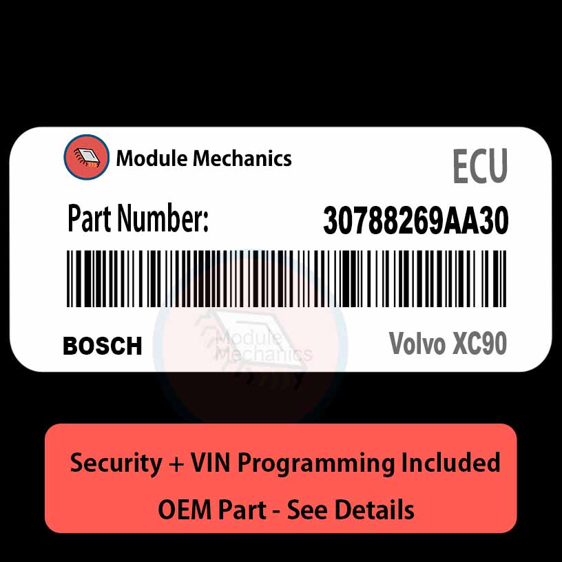 30788269AA30 ECU with PROGRAMMING - VIN & Security | Volvo XC90 | ECM PCM Engine Control Computer OEM 30788269AA30 ECU with PROGRAMMING - VIN & Security | Volvo XC90 | ECM PCM Engine Control Computer OEM