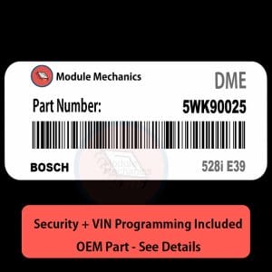 5WK90025 ECU with PROGRAMMING - VIN & Security | 528i E39  | ECM DME Engine Control Computer OEM