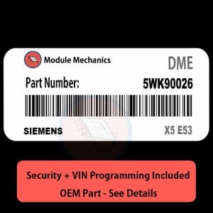 5WK90026 ECU with PROGRAMMING - VIN & Security | X5 E53 | ECM DME Engine Control Computer OEM