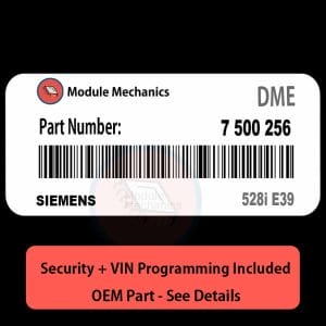 7 500 256Â ECU with PROGRAMMING - VIN & Security | 528i E39 | ECM DME Engine Control Computer OEM