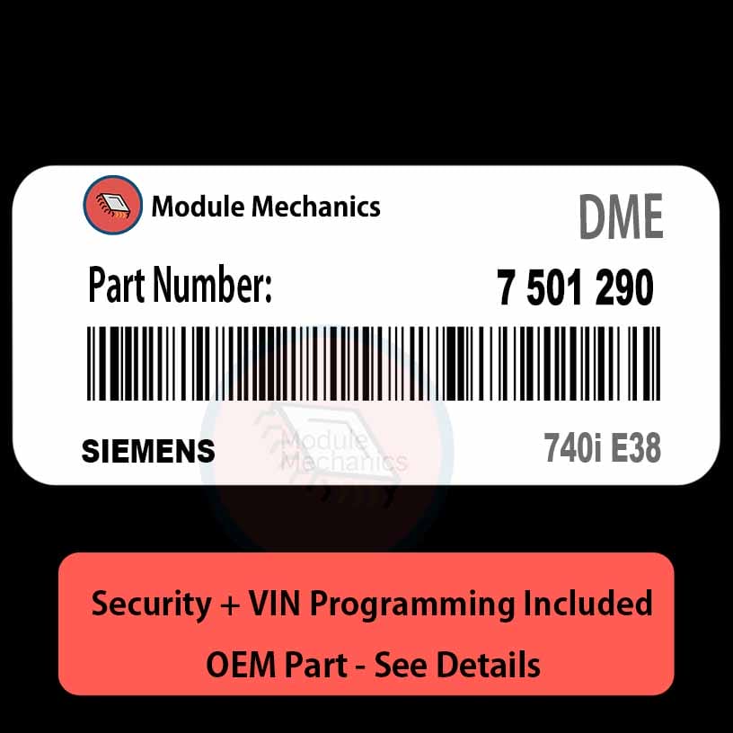 7 501 290 ECU with PROGRAMMING - VIN & Security | 740i E38 | ECM DME Engine Control Computer OEM 7 501 290 ECU with PROGRAMMING - VIN & Security | 740i E38 | ECM DME Engine Control Computer OEM