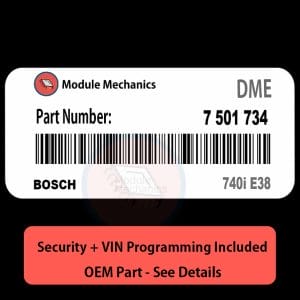 7 501 734Â ECU with PROGRAMMING - VIN & Security | 740i E38 | ECM DME Engine Control Computer OEM