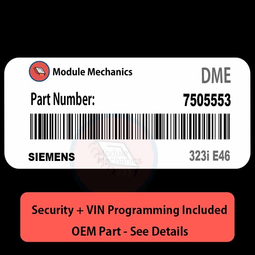 7505553 ECU with PROGRAMMING - VIN & Security | 323i E46 | ECM DME Engine Control Computer OEM 7505553 ECU with PROGRAMMING - VIN & Security | 323i E46 | ECM DME Engine Control Computer OEM