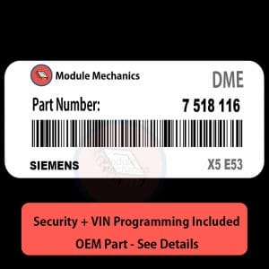 7 518 116 ECU with PROGRAMMING - VIN & Security | X5 E53 | ECM DME Engine Control Computer OEM