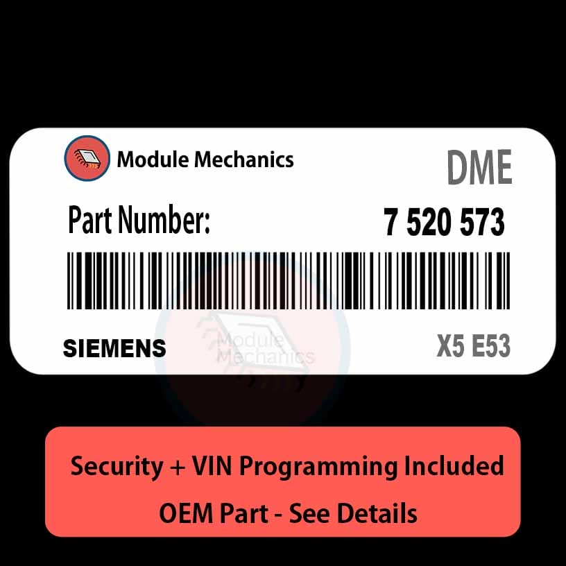7 520 573 ECU with PROGRAMMING - VIN & Security | X5 E53 | ECM DME Engine Control Computer OEM 7 520 573 ECU with PROGRAMMING - VIN & Security | X5 E53 | ECM DME Engine Control Computer OEM