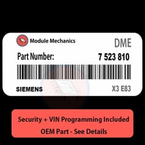 7 523 810  ECU with PROGRAMMING - VIN & Security | X3 E83  | ECM DME Engine Control Computer OEM