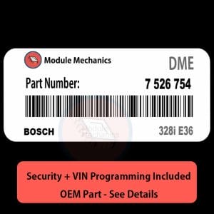 7 526 754  ECU with PROGRAMMING - VIN & Security | 328i E36  | ECM DME Engine Control Computer OEM