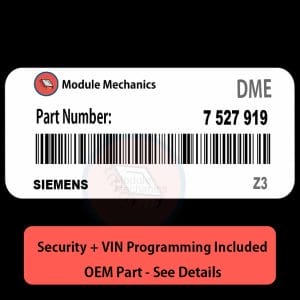 7 527 919 ECU with PROGRAMMING - VIN & Security | Z3 | ECM DME Engine Control Computer OEM
