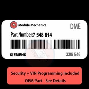 7 548 614                         ECU with PROGRAMMING - VIN & Security | 330i E46  | ECM DME Engine Control Computer OEM
