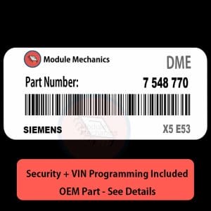 7 548 770 ECU with PROGRAMMING - VIN & Security | X5 E53 | ECM DME Engine Control Computer OEM