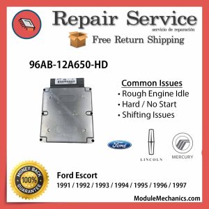 96AB-12A650-HD ECU - Repair Service |  Ford Escort | ECM PCM Engine Control Computer OEM