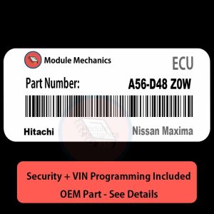 A56-D48 Z0W  ECU with PROGRAMMING - VIN & Security | Nissan Maxima  | ECM PCM Engine Control Computer OEM