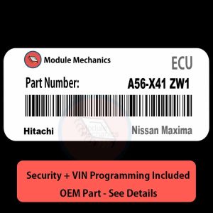 A56-X41 ZW1  ECU with PROGRAMMING - VIN & Security | Nissan Maxima  | ECM PCM Engine Control Computer OEM