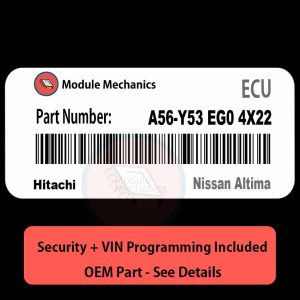 A56-Y53 EG0 4X22 ECU with PROGRAMMING - VIN & Security | Nissan Altima  | ECM PCM Engine Control Computer OEM