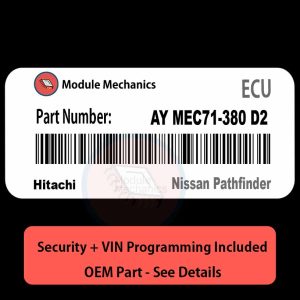 AY MEC71-380 D2  ECU with PROGRAMMING - VIN & Security | Nissan Pathfinder  | ECM PCM Engine Control Computer OEM