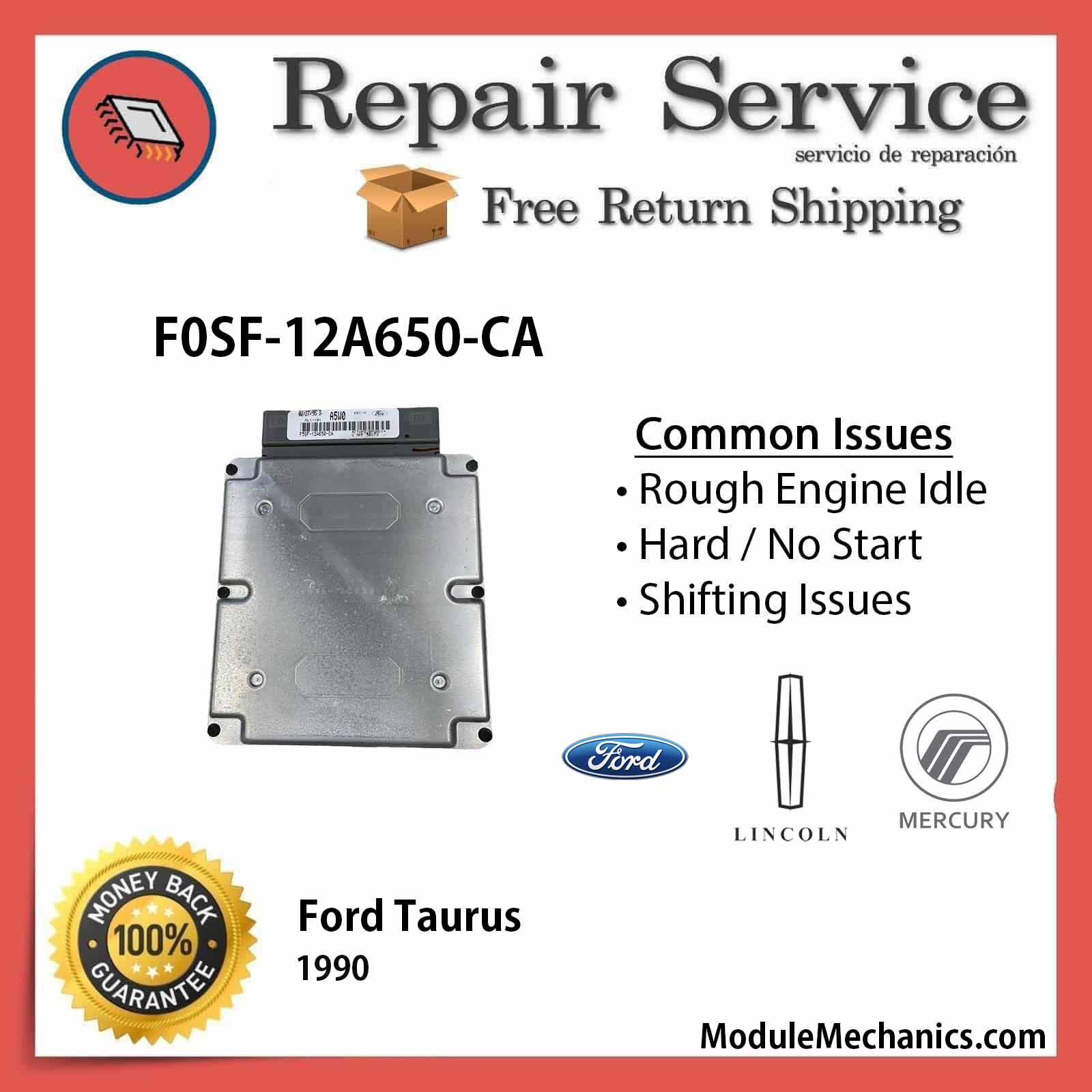 F0SF-12A650-CA ECU - Repair Service | Ford Taurus | ECM PCM Engine Control Computer OEM F0SF-12A650-CA ECU - Repair Service | Ford Taurus | ECM PCM Engine Control Computer OEM