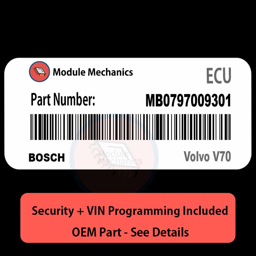 MB0797009301 ECU with PROGRAMMING - VIN & Security | Volvo V70 | ECM PCM Engine Control Computer OEM MB0797009301 ECU with PROGRAMMING - VIN & Security | Volvo V70 | ECM PCM Engine Control Computer OEM