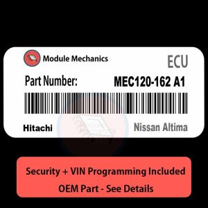 MEC120-162 A1 ECU with PROGRAMMING - VIN & Security | Nissan Altima | ECM PCM Engine Control Computer OEM