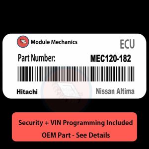 MEC120-182 ECU with PROGRAMMING - VIN & Security | Nissan Altima | ECM PCM Engine Control Computer OEM