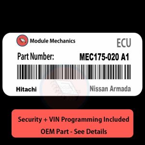 MEC175-020 A1 ECU with PROGRAMMING - VIN & Security | Nissan Armada | ECM PCM Engine Control Computer OEM