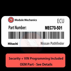 MEC70-501 ECU with PROGRAMMING - VIN & Security | Nissan Pathfinder | ECM PCM Engine Control Computer OEM