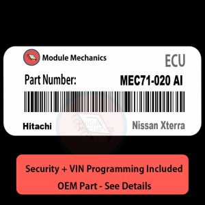 MEC71-020 AI  ECU with PROGRAMMING - VIN & Security | Nissan Xterra  | ECM PCM Engine Control Computer OEM