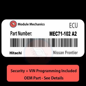 MEC71-102 A2 ECU with PROGRAMMING - VIN & Security | Nissan Frontier | ECM PCM Engine Control Computer OEM