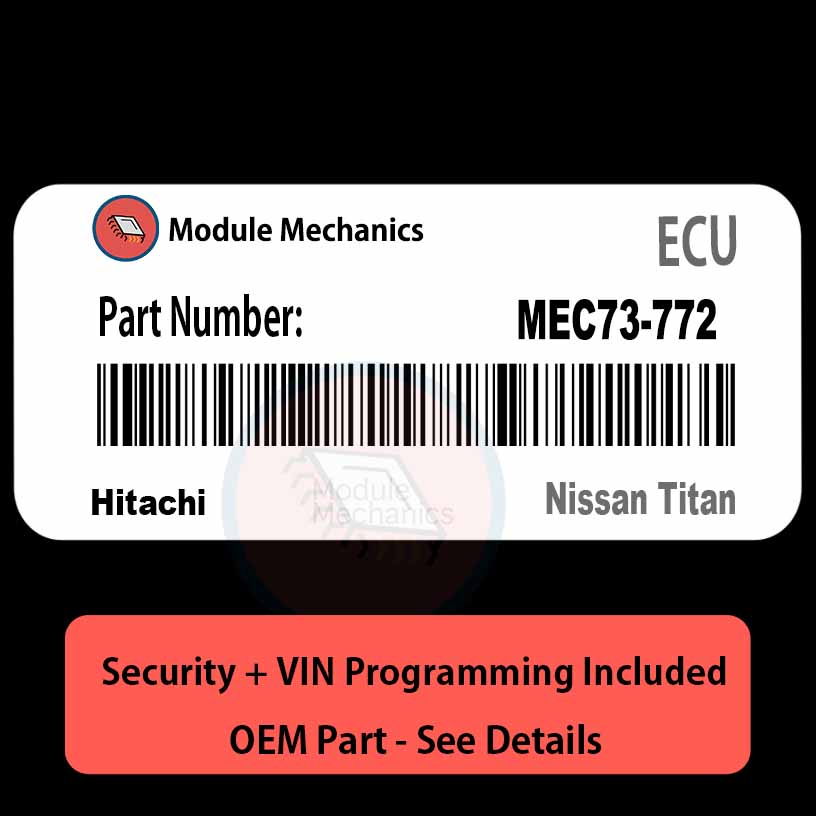 MEC73-772 ECU with PROGRAMMING - VIN & Security | Nissan Titan | ECM PCM Engine Control Computer OEM MEC73-772 ECU with PROGRAMMING - VIN & Security | Nissan Titan | ECM PCM Engine Control Computer OEM