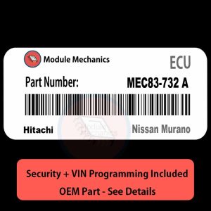 MEC83-732 A ECU with PROGRAMMING - VIN & Security | Nissan Murano | ECM PCM Engine Control Computer OEM