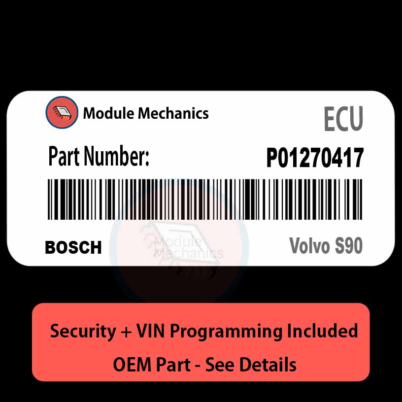 P01270417 ECU with PROGRAMMING - VIN & Security | Volvo S90 | ECM PCM Engine Control Computer OEM P01270417 ECU with PROGRAMMING - VIN & Security | Volvo S90 | ECM PCM Engine Control Computer OEM
