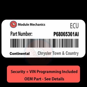P68065361AI ECU with PROGRAMMING - VIN & Security | Chrysler Town & Country  | ECM PCM Engine Control Computer OEM