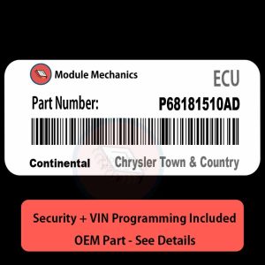 P68181510AD ECU with PROGRAMMING - VIN & Security | Chrysler Town & Country  | ECM PCM Engine Control Computer OEM