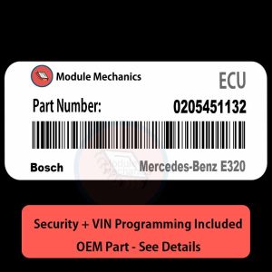 0205451132 ECU with PROGRAMMING - VIN & Security | Mercedes-Benz E320 | ECM PCM Engine Control Computer OEM