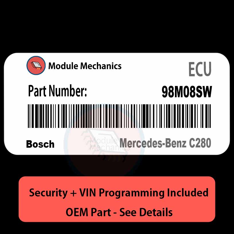 98M08SW ECU with PROGRAMMING - VIN & Security | Mercedes-Benz C280 | ECM PCM Engine Control Computer OEM 98M08SW ECU with PROGRAMMING - VIN & Security | Mercedes-Benz C280 | ECM PCM Engine Control Computer OEM