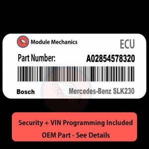 A02854578320 ECU with PROGRAMMING - VIN & Security | Mercedes-Benz SLK230  | ECM PCM Engine Control Computer OEM