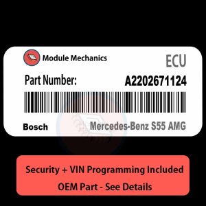 A2202671124 ECU with PROGRAMMING - VIN & Security | Mercedes-Benz S55 AMG | ECM PCM Engine Control Computer OEM