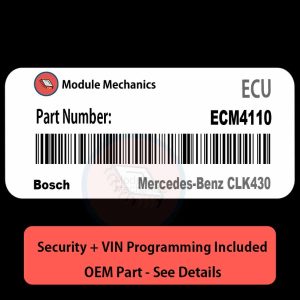 ECM4110 ECU with PROGRAMMING - VIN & Security | Mercedes-Benz CLK430 | ECM PCM Engine Control Computer OEM