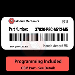 37820-P8C-A512-M5 ECU with PROGRAMMING - VIN & Security | Honda Accord V6 | ECM PCM Engine Control Computer OEM