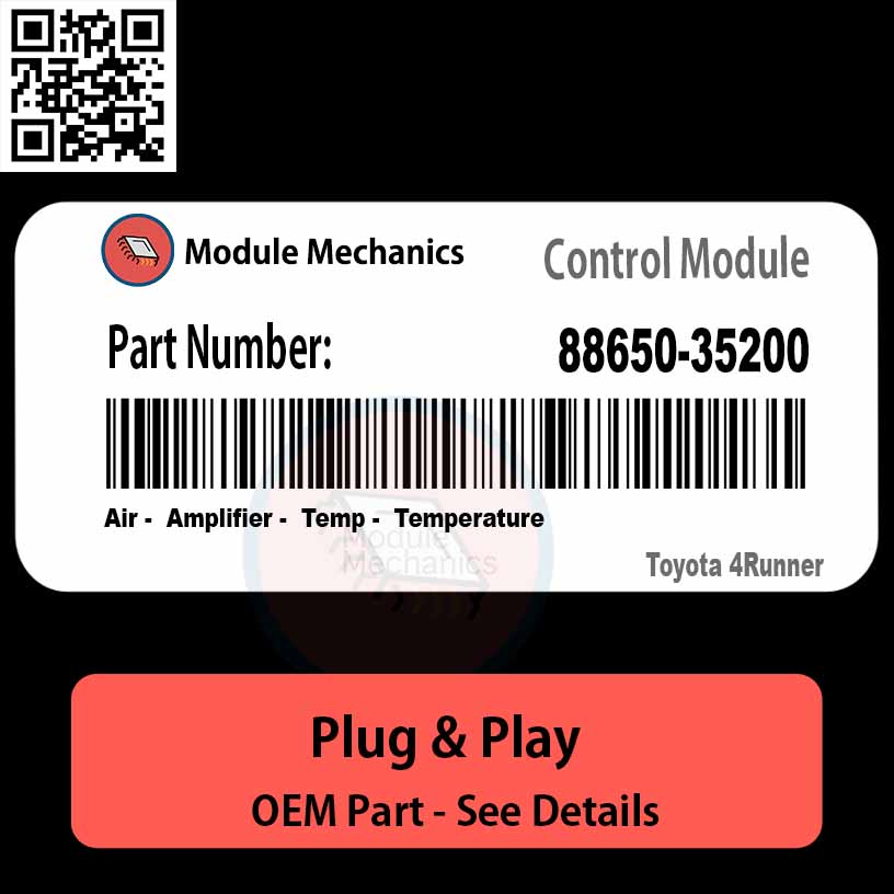 88650-35200 Air, Amplifier, Temp, Temperature Module OEM | Toyota 4Runner 88650-35200 Air, Amplifier, Temp, Temperature Module OEM | Toyota 4Runner