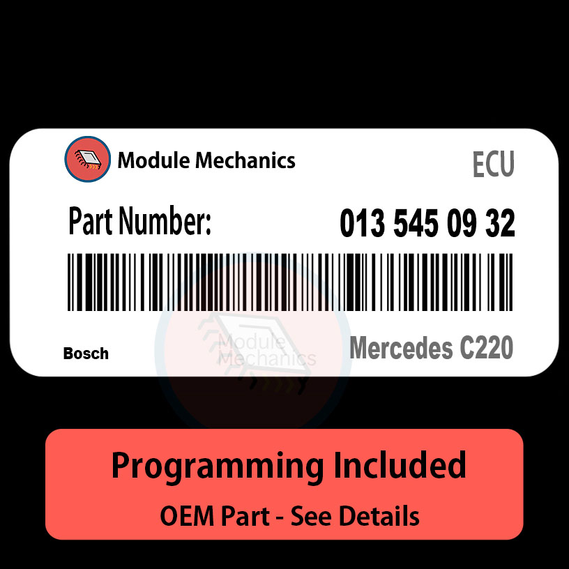 0135450932 ECU - with PROGRAMMING - VIN & Security | Mercedes Benz W202 - C220 | ECM PCM BCM Engine Control Computer OEM 0135450932 ECU - with PROGRAMMING - VIN & Security | Mercedes Benz W202 - C220 | ECM PCM BCM Engine Control Computer OEM