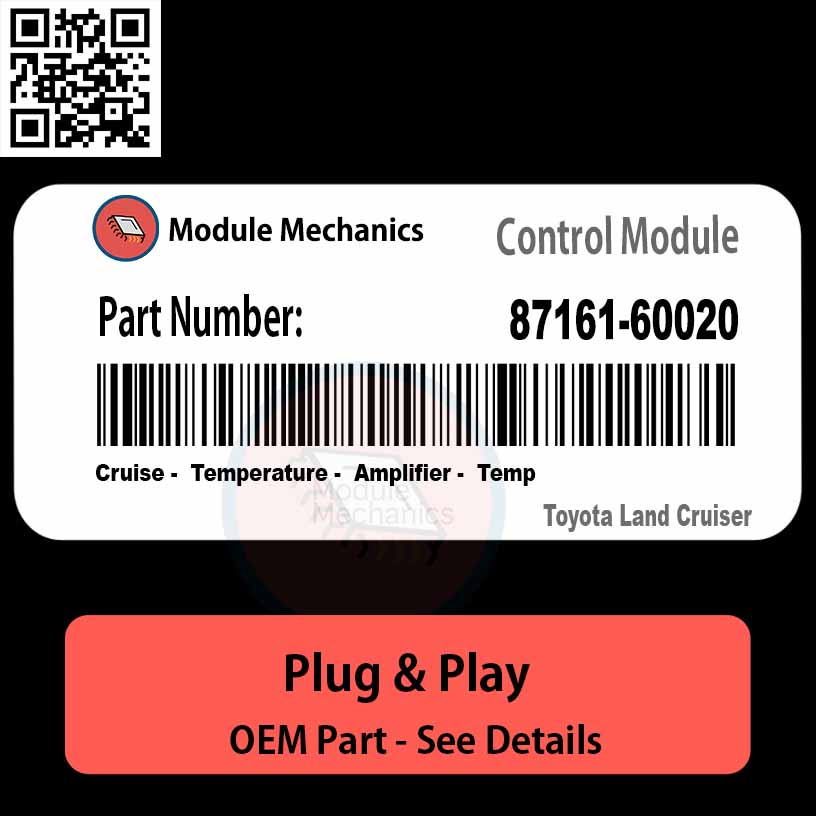 87161-60020 Cruise, Temperature, Amplifier, Temp Module OEM | Toyota Land Cruiser 87161-60020 Cruise, Temperature, Amplifier, Temp Module OEM | Toyota Land Cruiser
