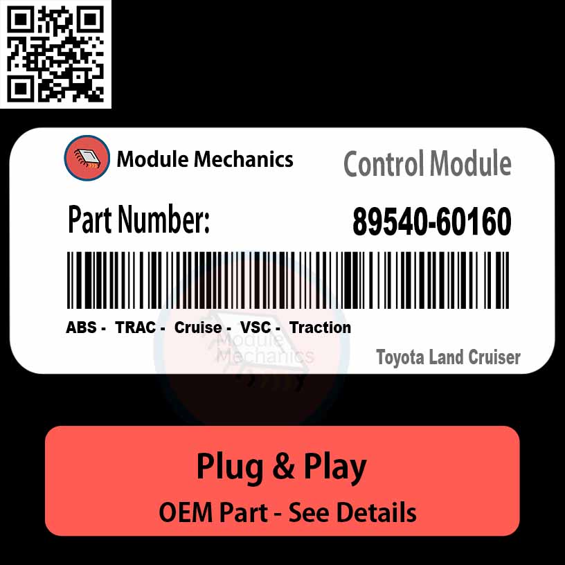89540-60160 ABS, TRAC, Cruise, VSC, Traction Module OEM | Toyota Land Cruiser 89540-60160 ABS, TRAC, Cruise, VSC, Traction Module OEM | Toyota Land Cruiser